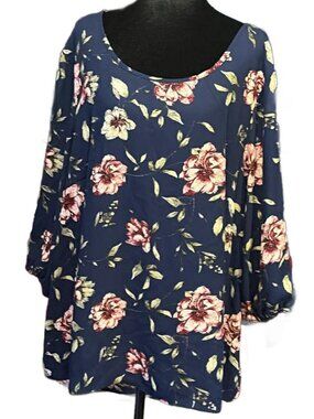 MOA MOA Bubble Sleeve Open Back Blouse